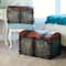 Household Essentials Vintage Metal Decorative Trunk